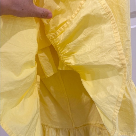 Joie Clorinda Cut Out Hi Low ruffle poplin dress Womens size 12 Large $288 EUC - Picture 8 of 9